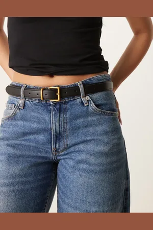 ASOS Cinturón para cintura y cadera con hebilla cuadrada de