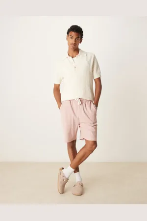 ASOS Pantalones cortos rosa extragrandes de punto gofrado de