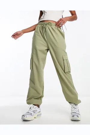 Noisy May Pantalones cargo verde salvia con detalle de bolsillos de