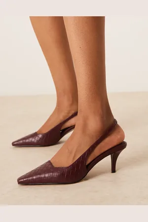 ASOS Zapatos destalonados de tacón bajo con diseño entretejido Shake de -Rojo