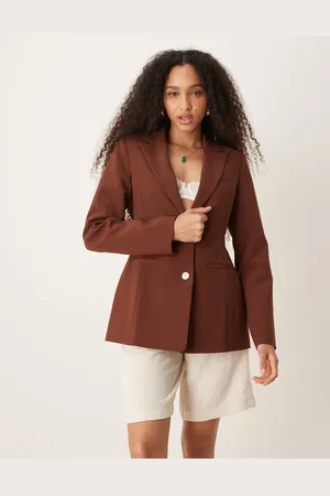 ASOS Americana marrón con cadera moldeada de