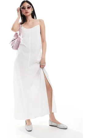 Monki Vestido largo de tirantes con espalda abierta de