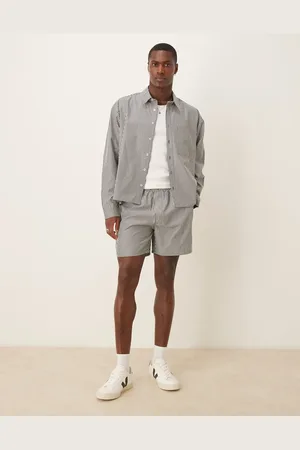 ASOS Pantalones cortos grises a rayas de (parte de un conjunto)