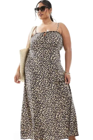 ONLY Vestido midi con estampado animal de -Rosa