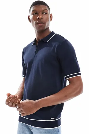 Threadbare Polo de manga corta con ribetes blancos de punto de -Multicolor