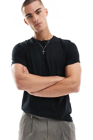 Hollister Camiseta negra con logo de icono de