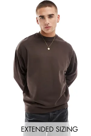ASOS Sudadera marrón básica extragrande de