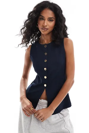 ASOS Chaleco con botones dorados de