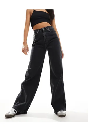 Tommy Hilfiger Vaqueros negros de talle alto y pernera ancha Claire de