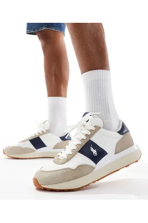 Ralph Lauren Zapatillas de deporte beis y azul marino Train 