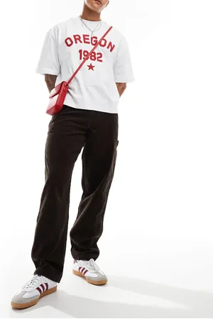 Wrangler Pantalones marrones sueltos de estilo worker carpintero de pana Casey Jones de