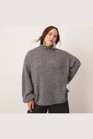 ASOS Jersey extragrande con cuello alto de punto de Curve