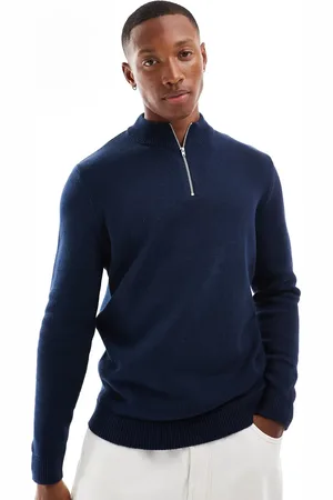 ASOS Jersey con cremallera corta de punto de grosor medio de
