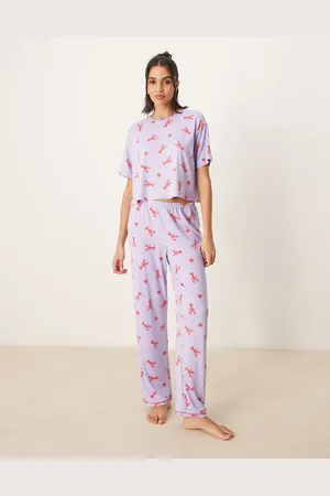 Urban Threads Pantalones con estampado de corazones y langostas de (parte de un conjunto)