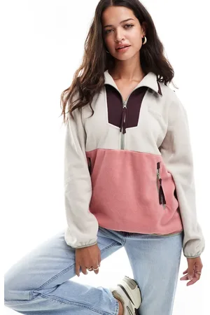 Columbia Sudadera polar color piedra oscuro y agave con media cremallera Sequoia Grove de