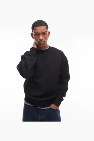 ARKET Sudadera holgada con lavado negro de tejido rizado de