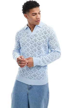 ASOS Jersey con muesca en el cuello de punto texturizado de