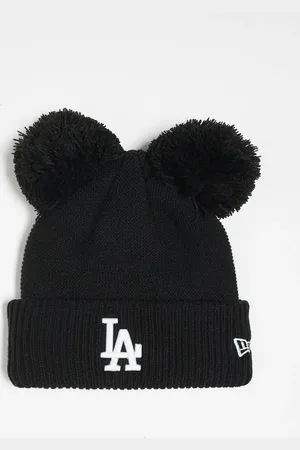 New Era Gorro con dos pompones y diseño de Los Angeles Dodgers de