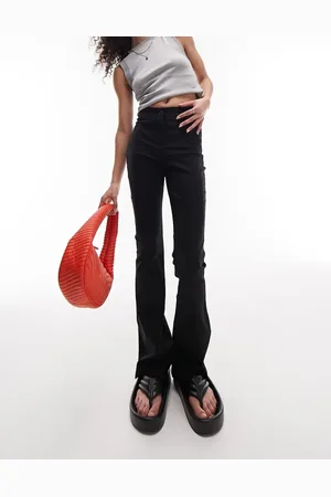 Topshop Pantalones de campana negros de bengalina de