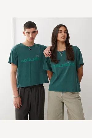COLLUSION Camiseta lavado con detalle estampado de Unisex