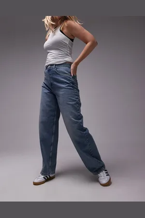Topshop Vaqueros intenso holgados de talle alto de