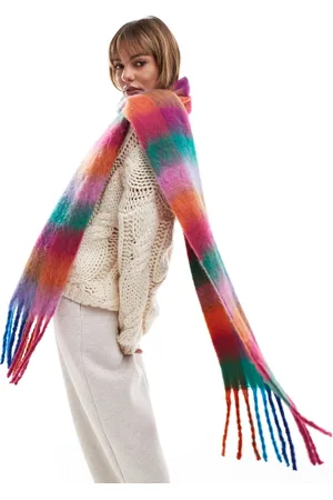 ASOS Bufanda a cuadros de colores luminosos de