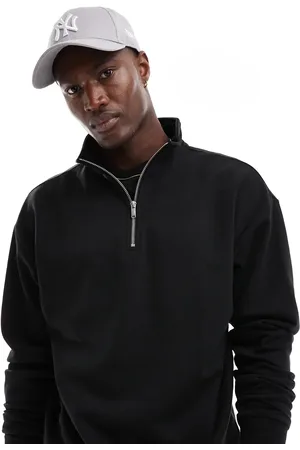 New Look Sudadera con cuello alzado y cremallera 1/4 en de