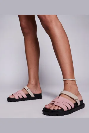 Simmi London Sandalias rosas estilo mule con diseño de tiras Adelle de SIMMI London