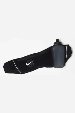 Nike Riñonera negra con botella de 12 oz Flex Stride de Running