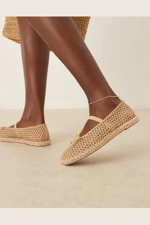 ASOS Bailarinas beis estilo alpargatas con diseño entretejido Jennie de -Neutro