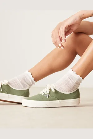 Vans Zapatillas de deporte verdes de tejido efecto lino de Authentic