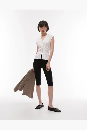ARKET Leggings capri negros de tejido supersuave de