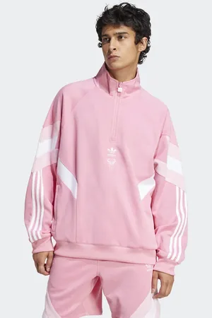 adidas Sudadera de cuello redondo con media cremallera y diseño del Inter Miami CF Originals de