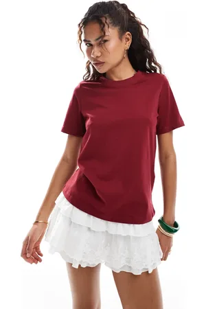 VERO MODA Camiseta burdeos de -Rojo