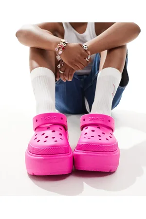 Crocs Zuecos rosas unisex Stomp de