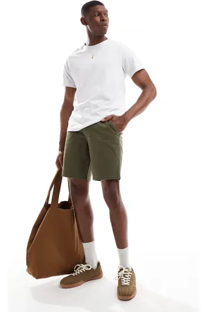 Farah Pantalones cortos caqui de sarga Hawk de