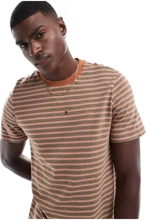 Farah Camiseta a rayas multicolores de algodón Wilmot de