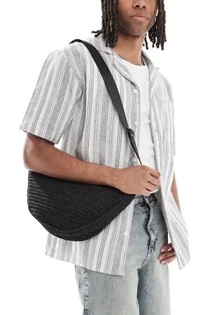 JACK & JONES Bandolera negra de croché de