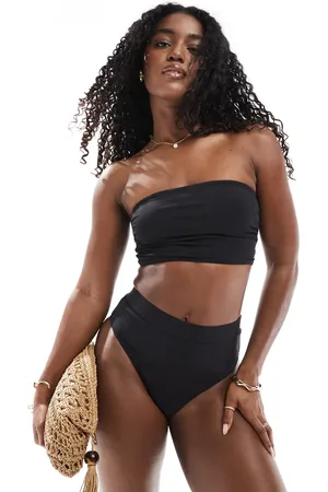 Threadbare Bikini estilo palabra de honor con braguitas de talle alto de