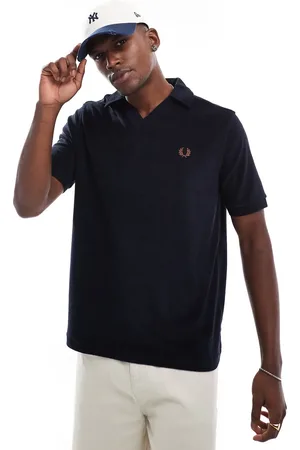 Fred Perry Polo con cuello de solapas de tejido rizado de