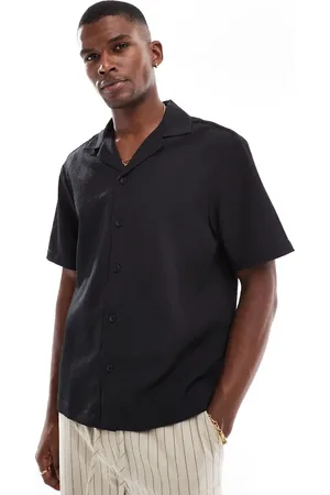 River Island Camisa negra de sirsaca de