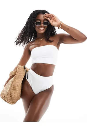 Threadbare Bikini de top palabra de honor y braguitas de talle alto de