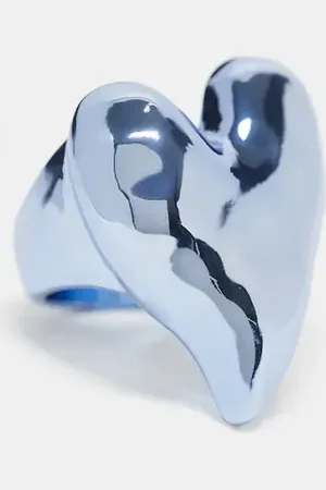 Monki Anillo tipo sello con diseño de corazón de