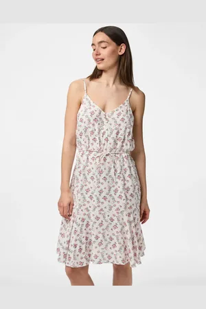 Pieces® Vestido lencero blanco nube de
