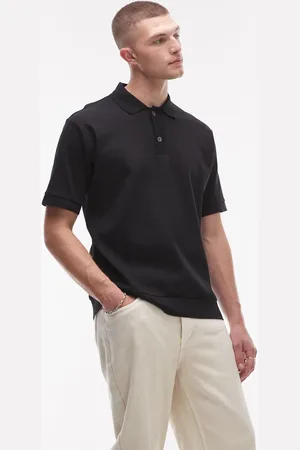 ARKET Camiseta negra de tejido grueso texturizado de