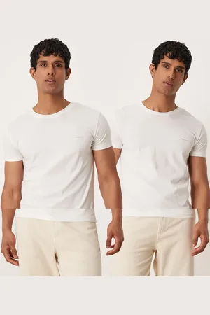 GANT Pack de 2 camisetas de estar por casa blancas con logo de escudo de