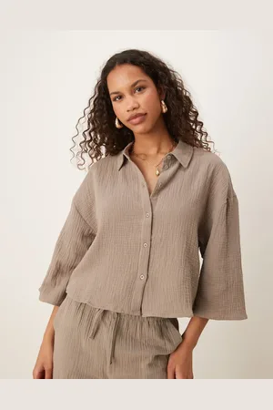 JDY Camisa corta de bambula de