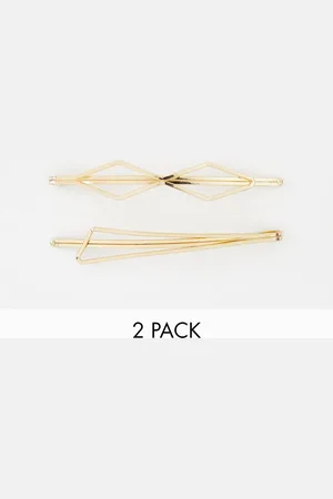 Easilocks Pack de 2 horquillas para el cabello doradas Stay Golden de