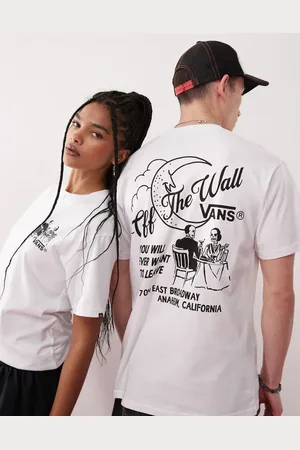 Vans Camiseta blanca con estampado trasero gráfico "Fine Dining" de