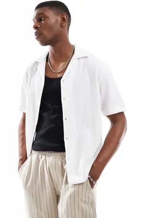 River Island Camisa blanca de sirsaca de